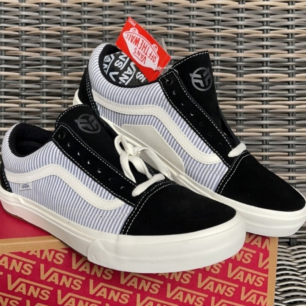 💎 HP 💎 Vans BMX Old Skool PinStripe Skateboard Shoes size 7.5 Men/9 Women - Picture 2 of 9
